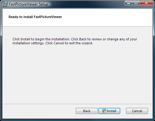 FastPictureViewer Setup - Ready to install